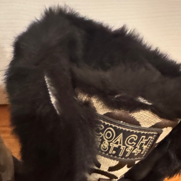 Coach Jennie Women's Brown Fur Winter Boots Size 7 - Picture 5 of 8